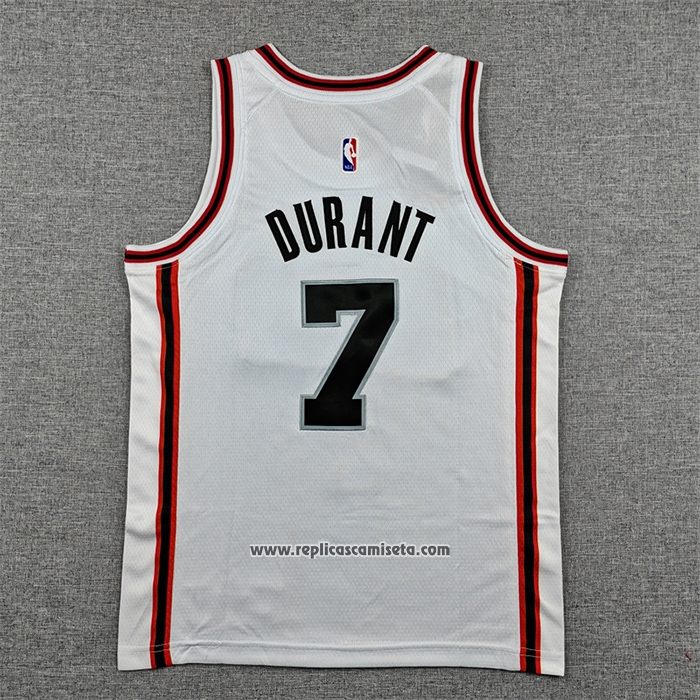 Camiseta Nino Houston Rockets Kevin Durant NO 7 Ciudad 2024-25 Blanco